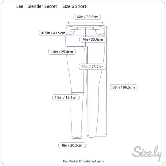 Lee Women's Slender Secret Flap Pocket Straight Leg Jeans Size 6 - Picture 7 of 7